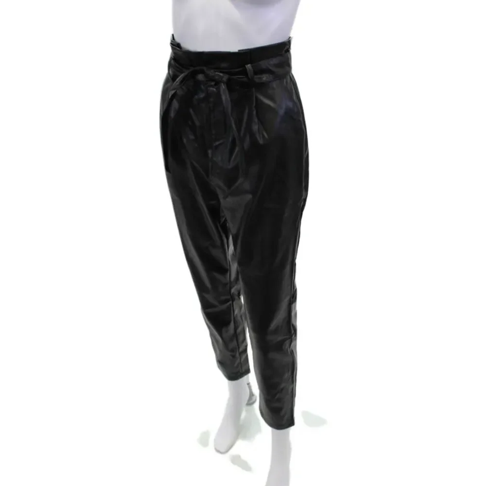 BB Dakota X Steve Madden Womens Zippered High-Rise Tapered Pants Black Size 6